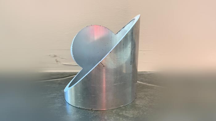 Taglio laser tubi tondi alluminio spessore 8 mm